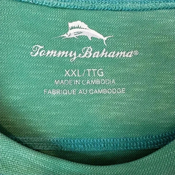 Tommy Bahama Short Sleeve Shirt with Contrast Stitching in XXL - Picture 2 of 7